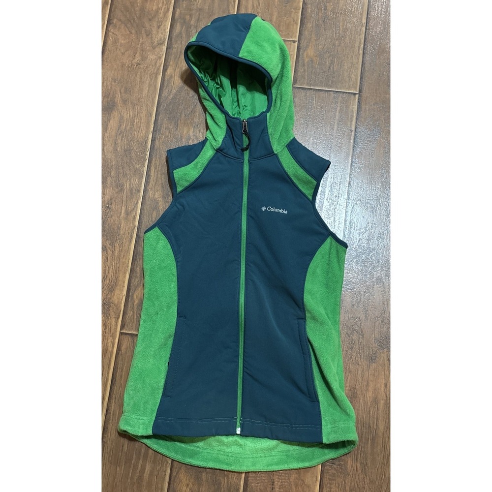 Columbia Vest - Women's Medium Green - Fleece Full Zip Soft Shell